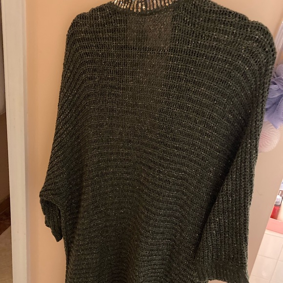 Chico’s Olive Green Embellished Longer Cardigan - Picture 2 of 6